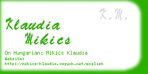 klaudia mikics business card